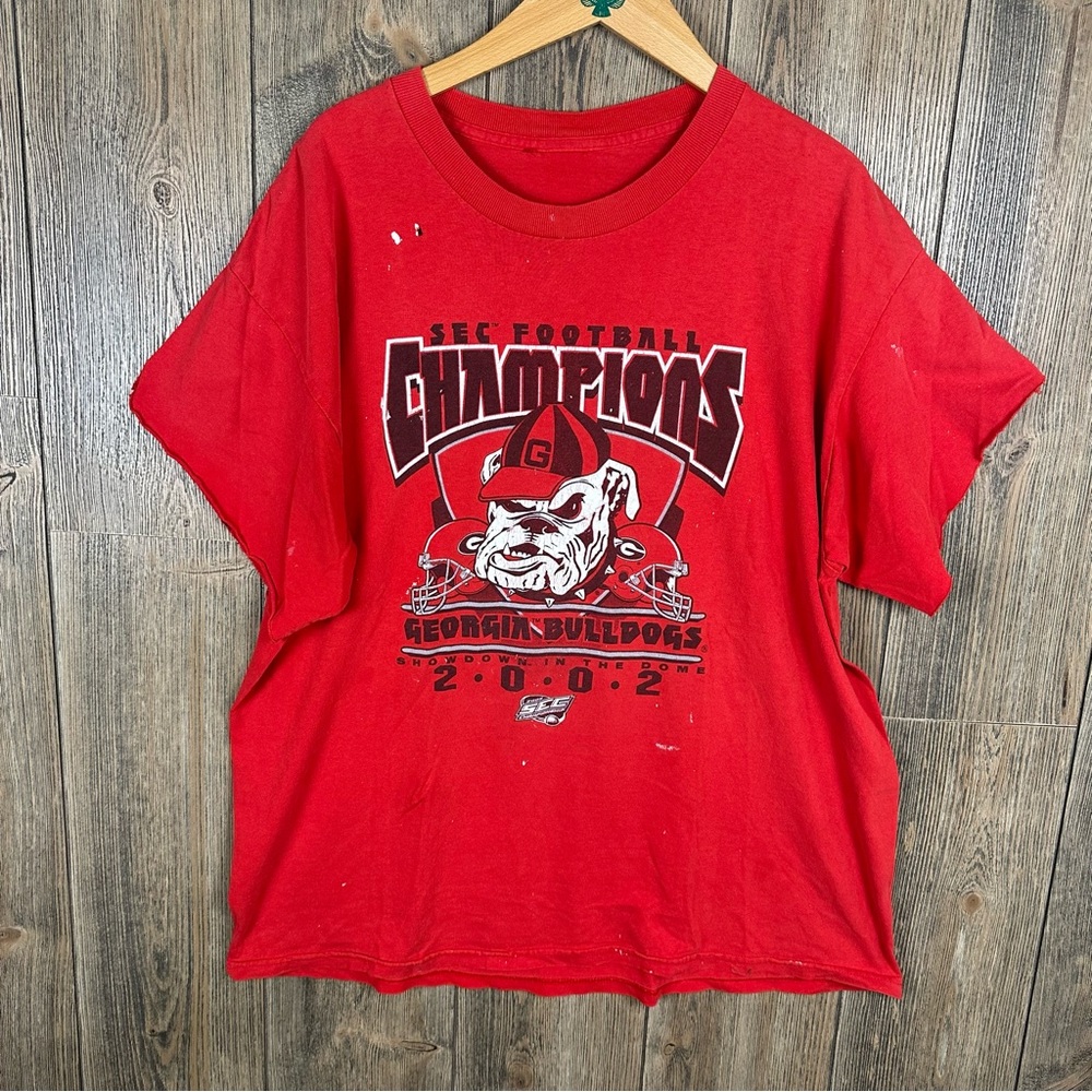Georgia Bulldogs Vintage 2002 SEC Football Champions T-Shirt Size XL
